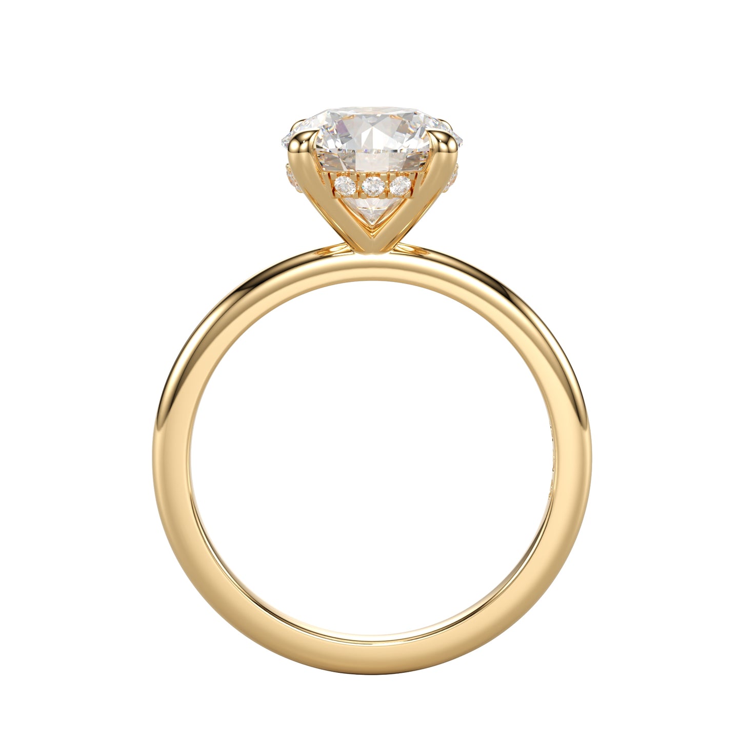 petite band round solitaire