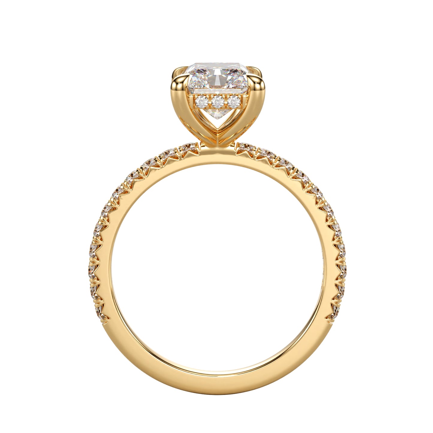 modern radiant cut solitaire