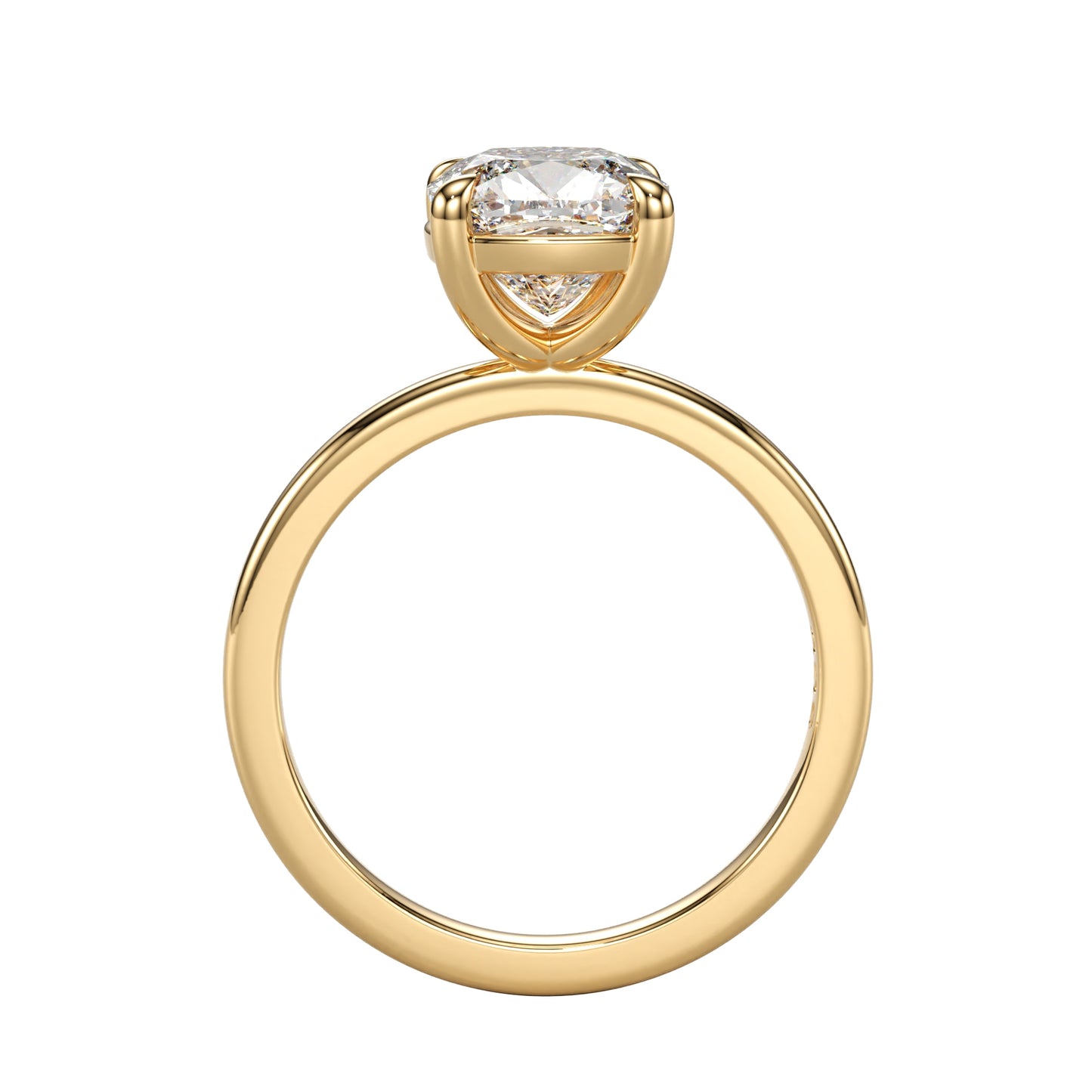 classic cushion engagement ring