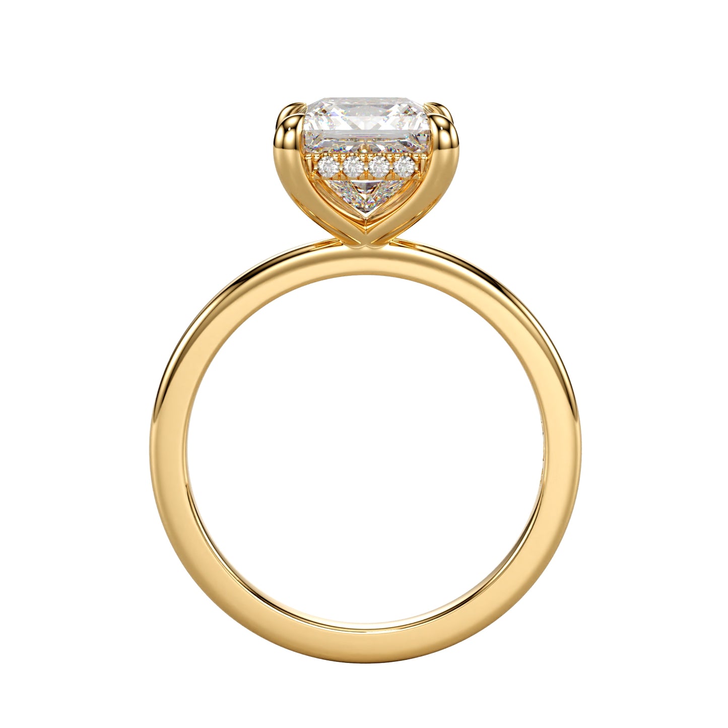 modern princess cut solitaire