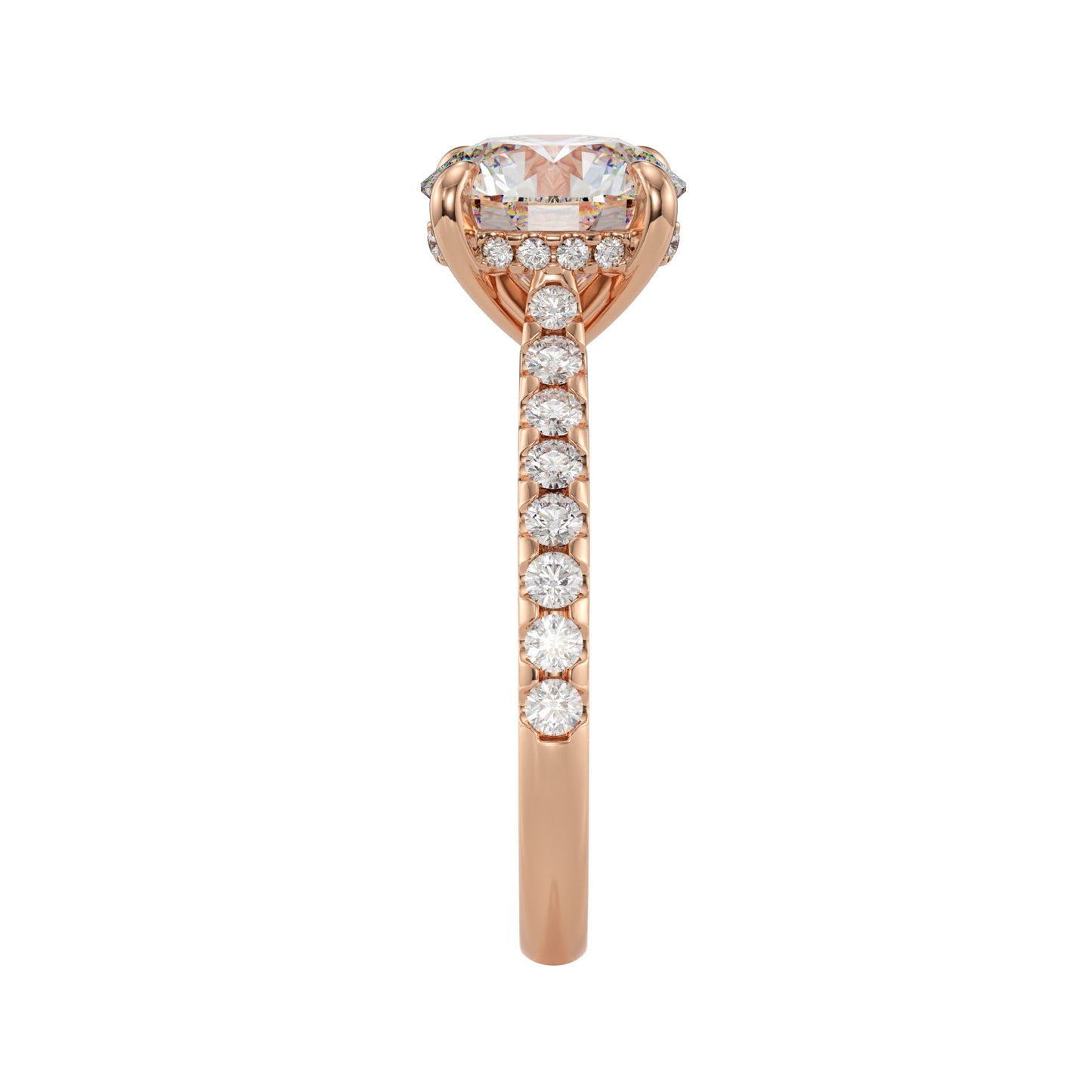 delicate round diamond ring