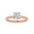 Rose gold solitaire engagement ring with flower claw setting