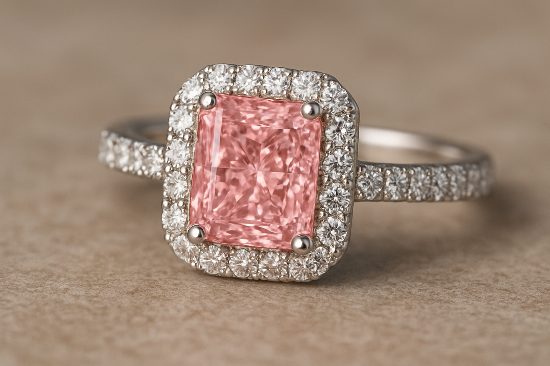 Diamond Ring With Pink Diamond