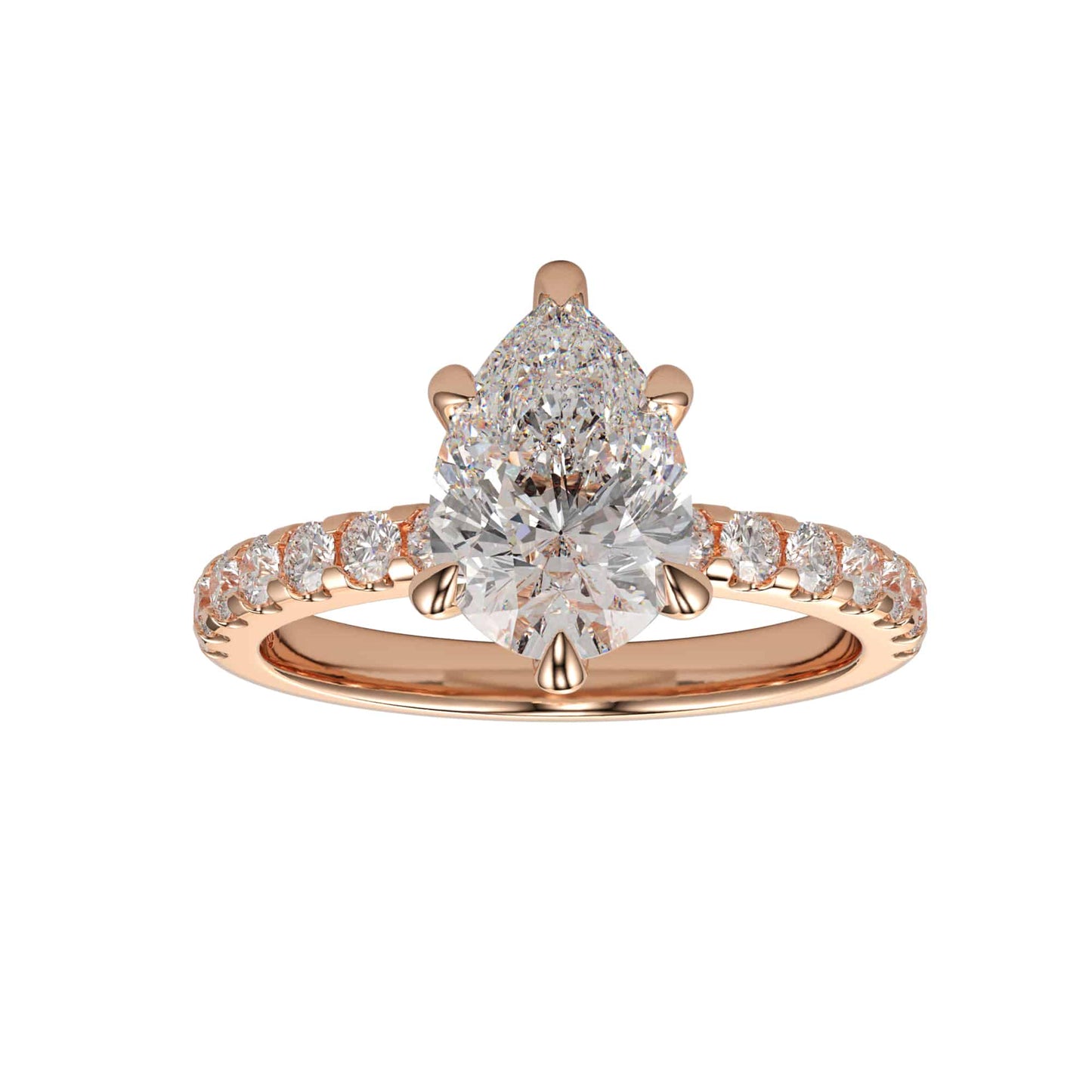 Pear Shape Engagement Ring - 1.71carat F Colour VS1 Clarity