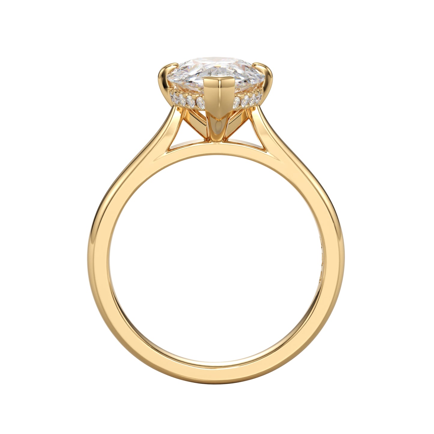 delicate pear engagement ring