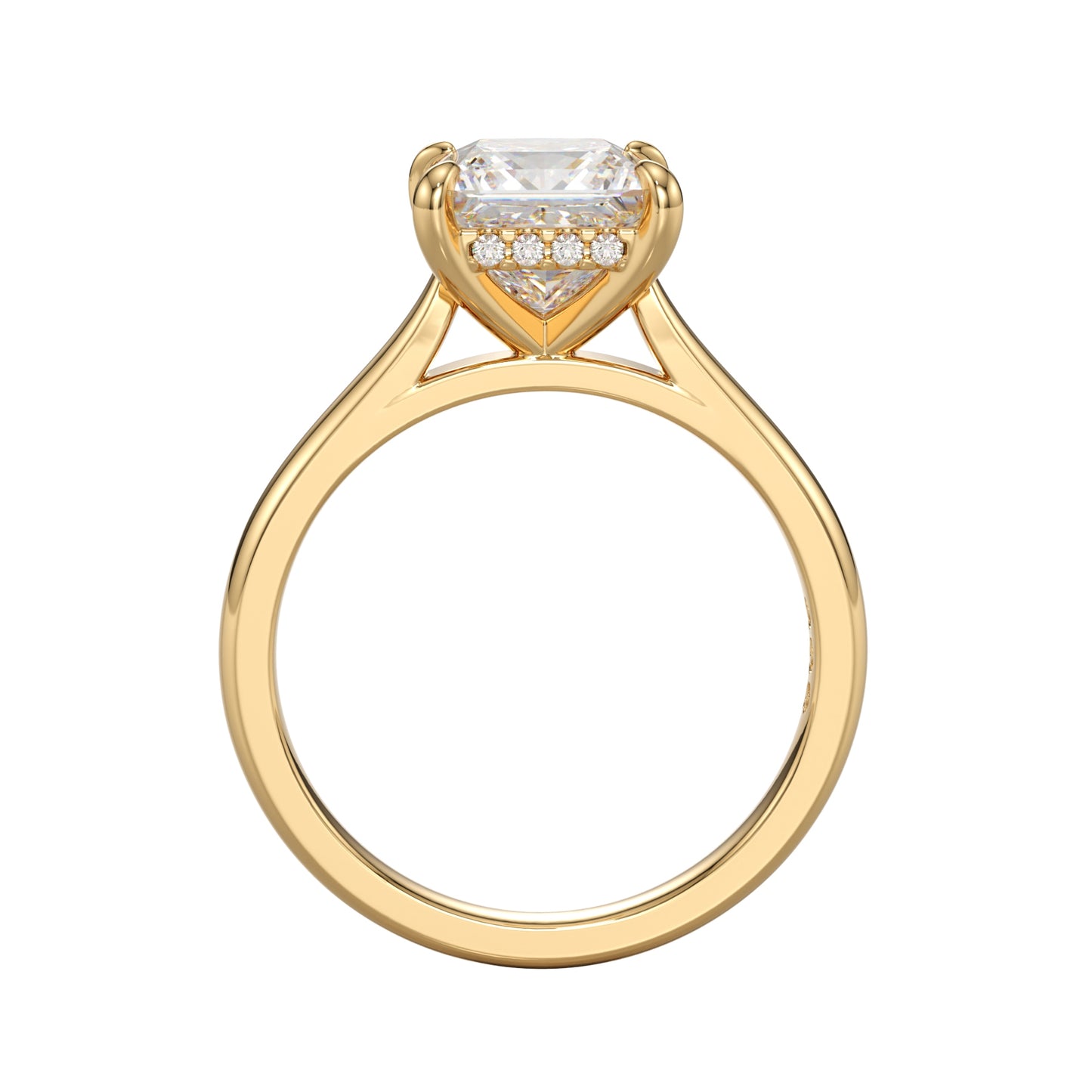 square diamond engagement ring