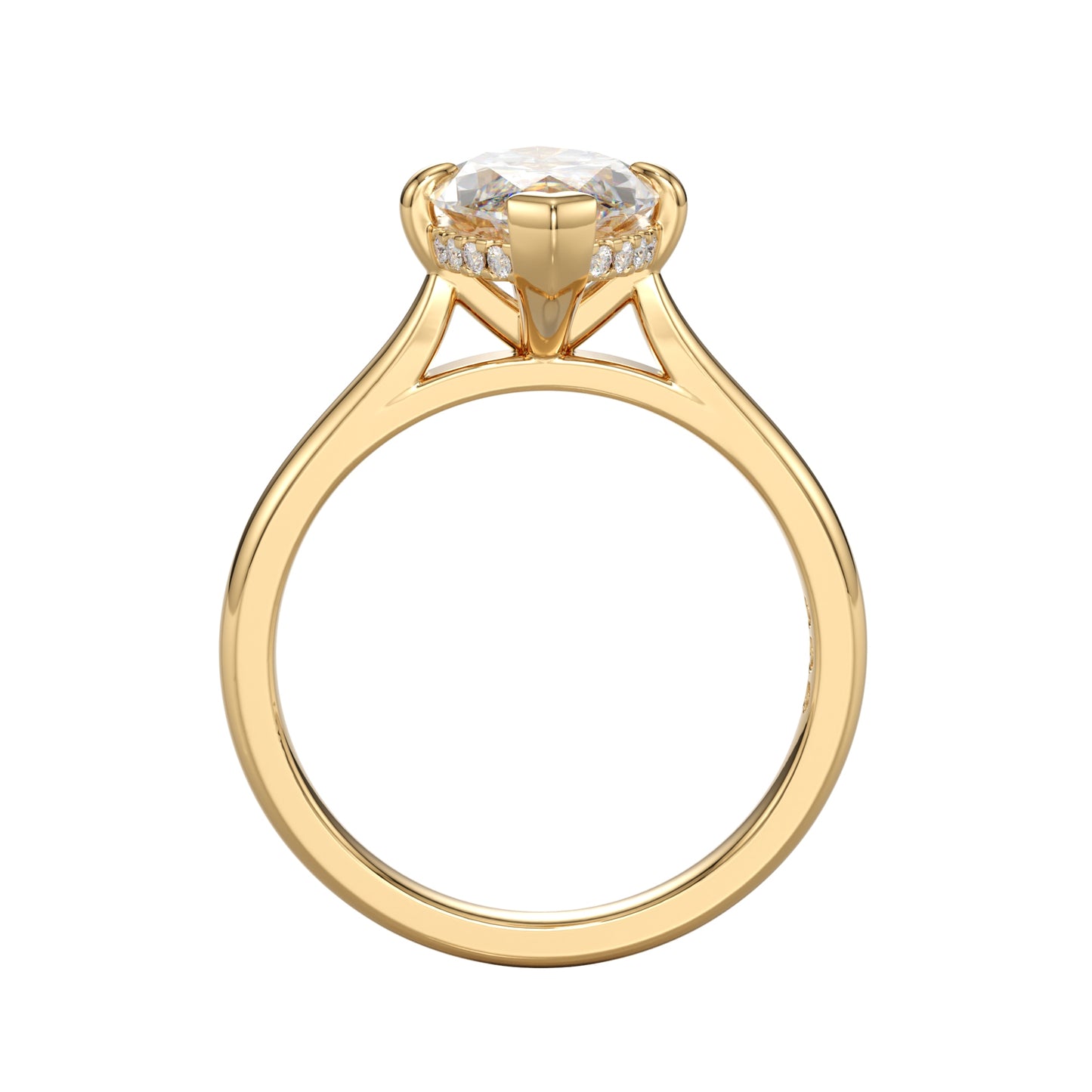 marquise cut hidden halo ring