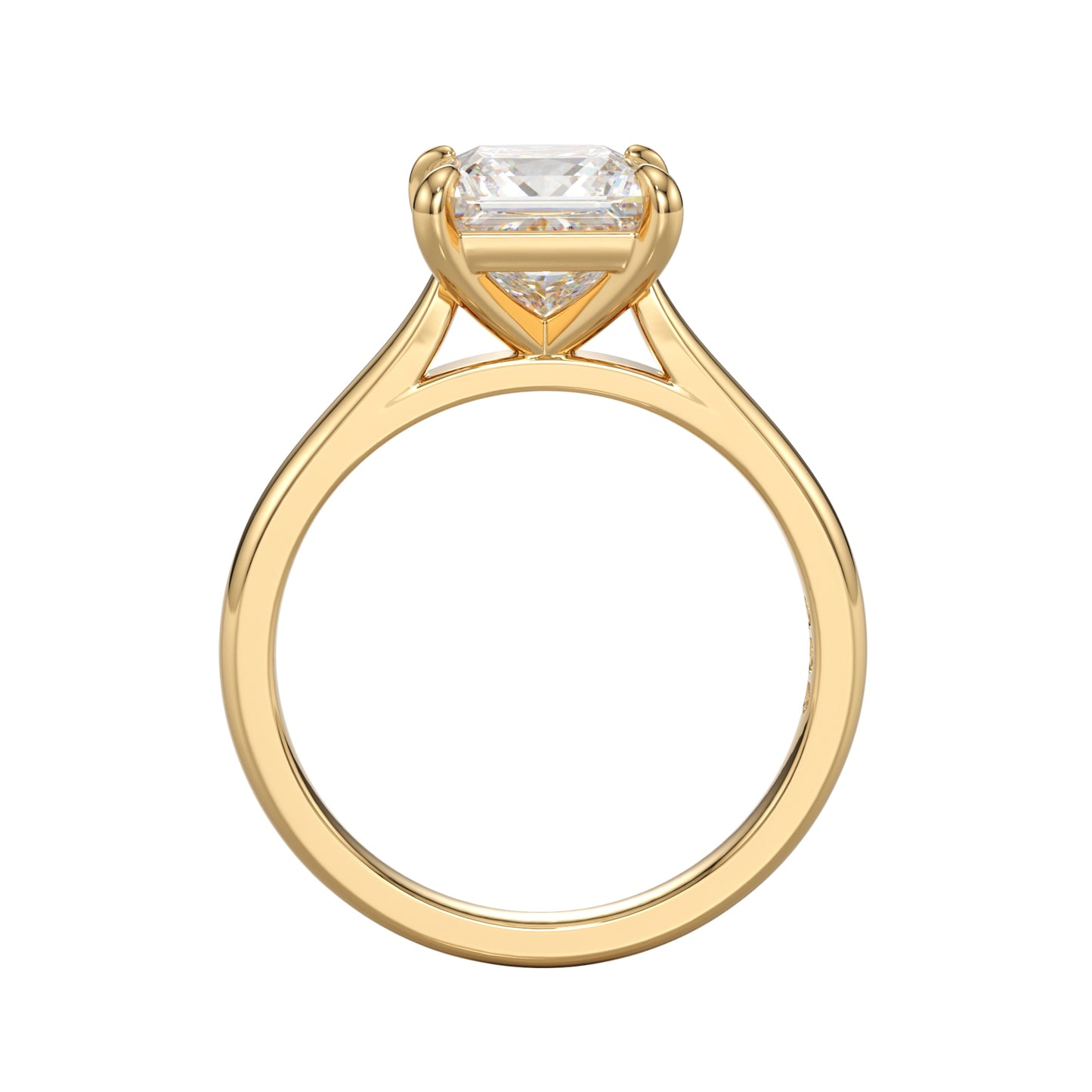princess cut cathedral solitaire