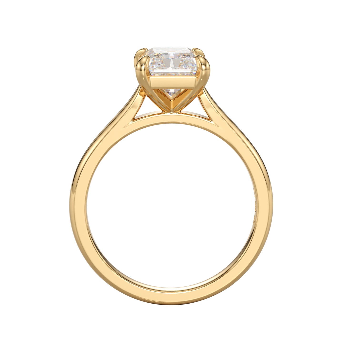 radiant cut cathedral solitaire