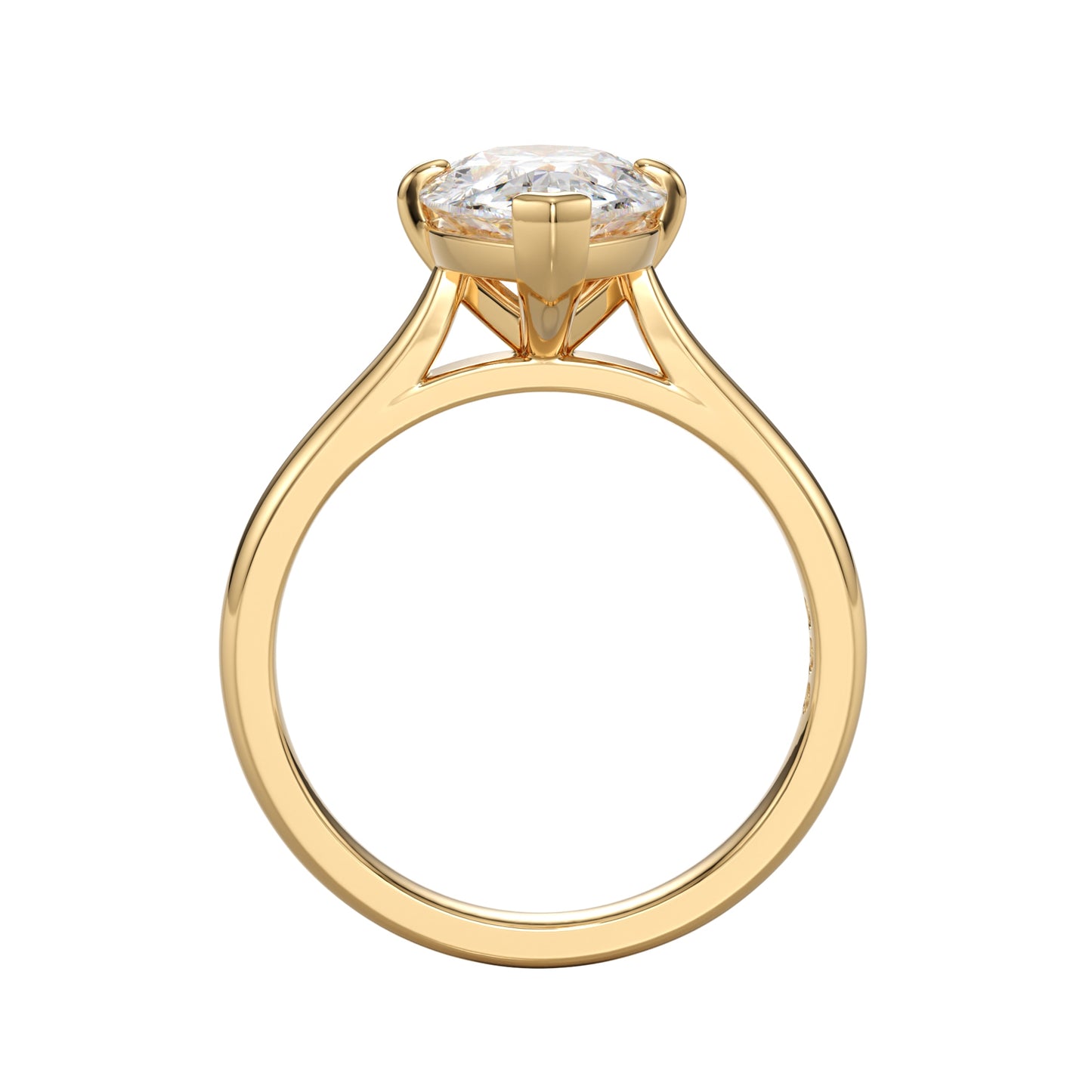 pear cut cathedral solitaire