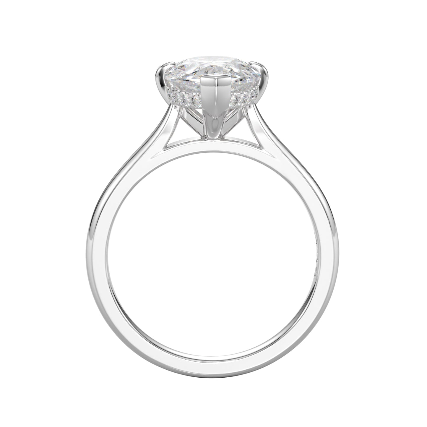 lab grown pear diamond ring