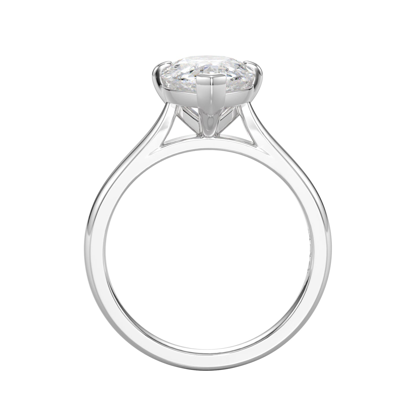 lab grown pear diamond ring
