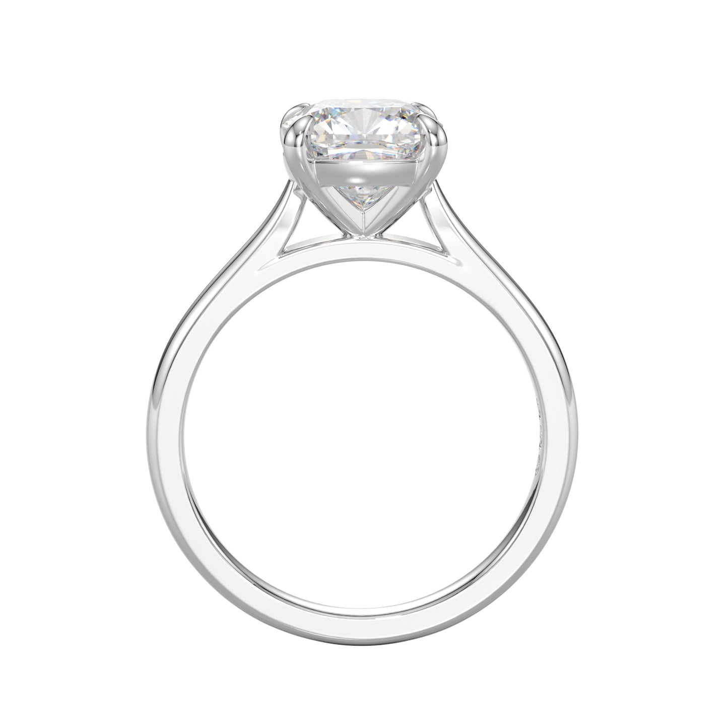 lab grown cushion diamond ring