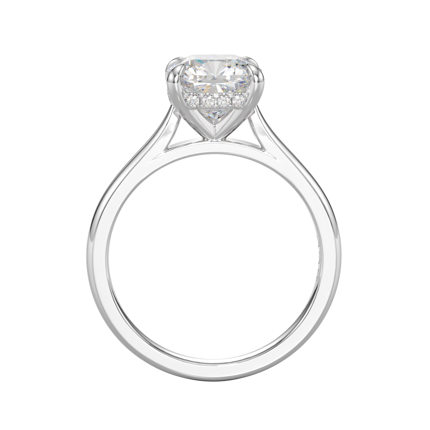 lab grown cushion diamond ring