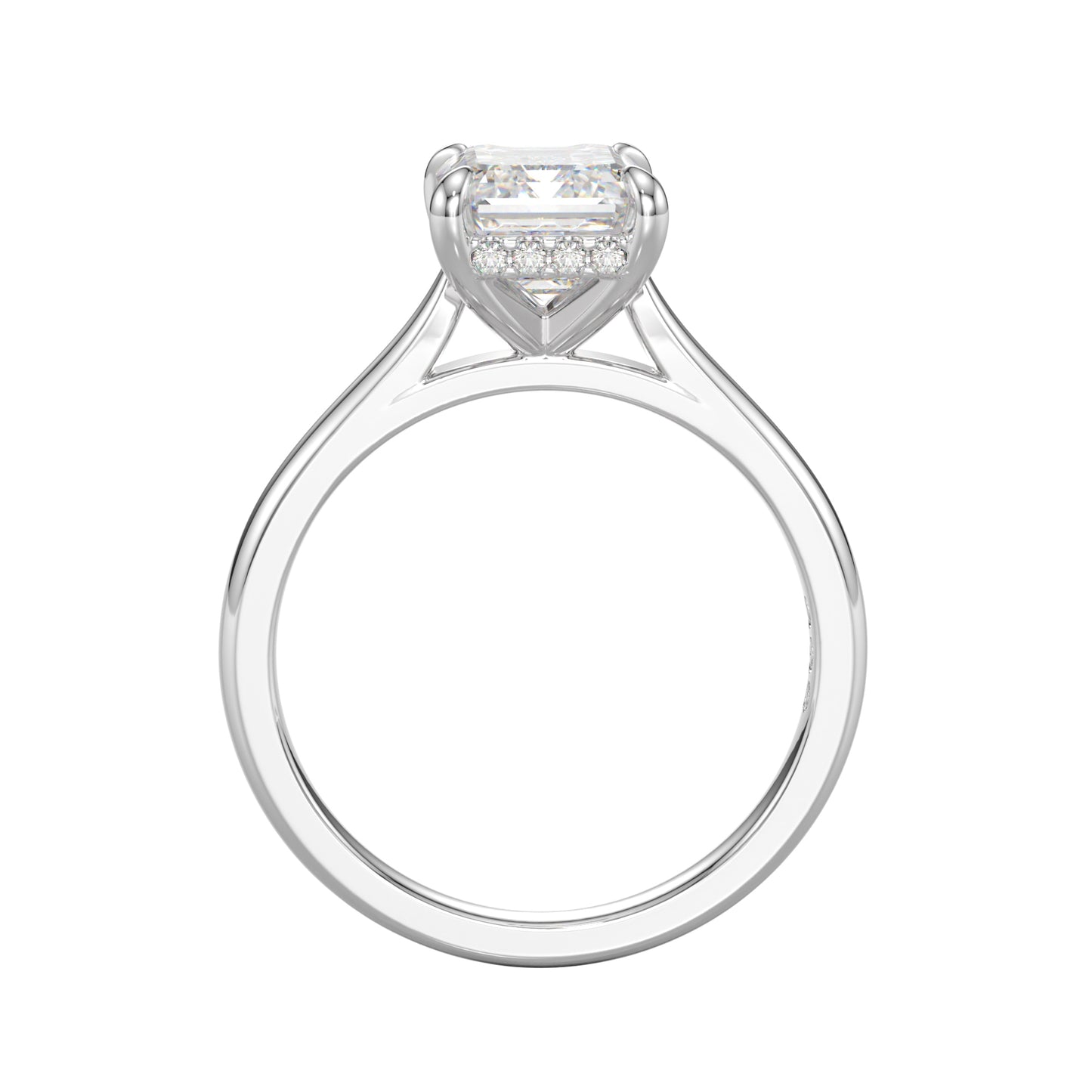 lab grown emerald engagement ring