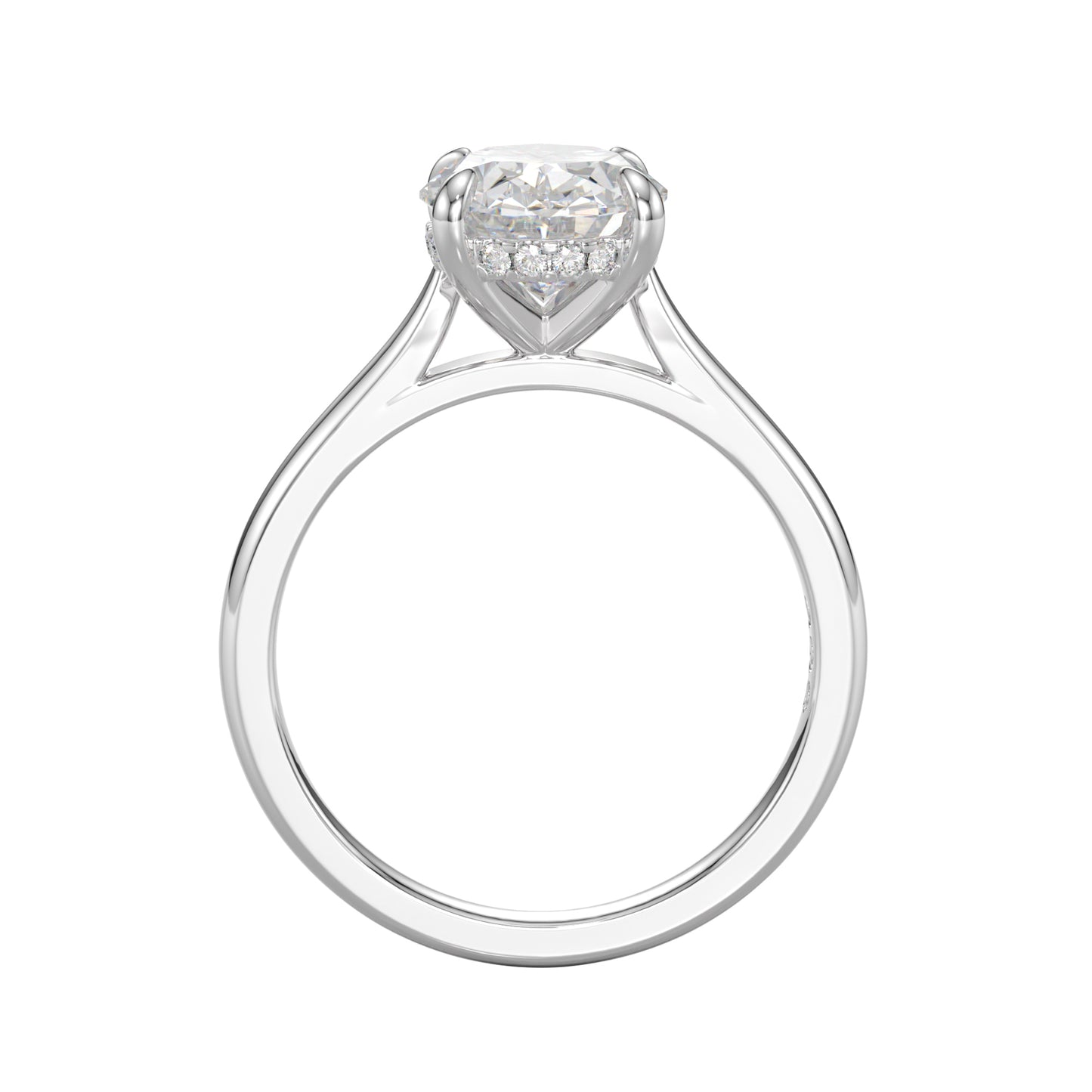 lab grown oval engagement ring