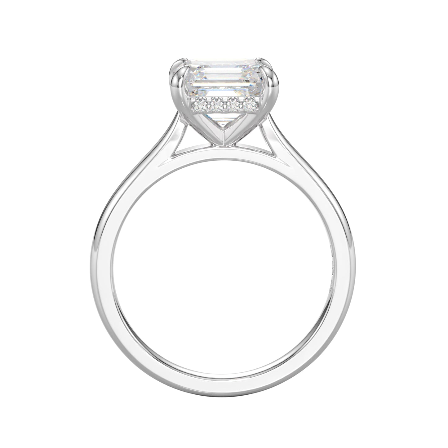 lab grown asscher diamond ring