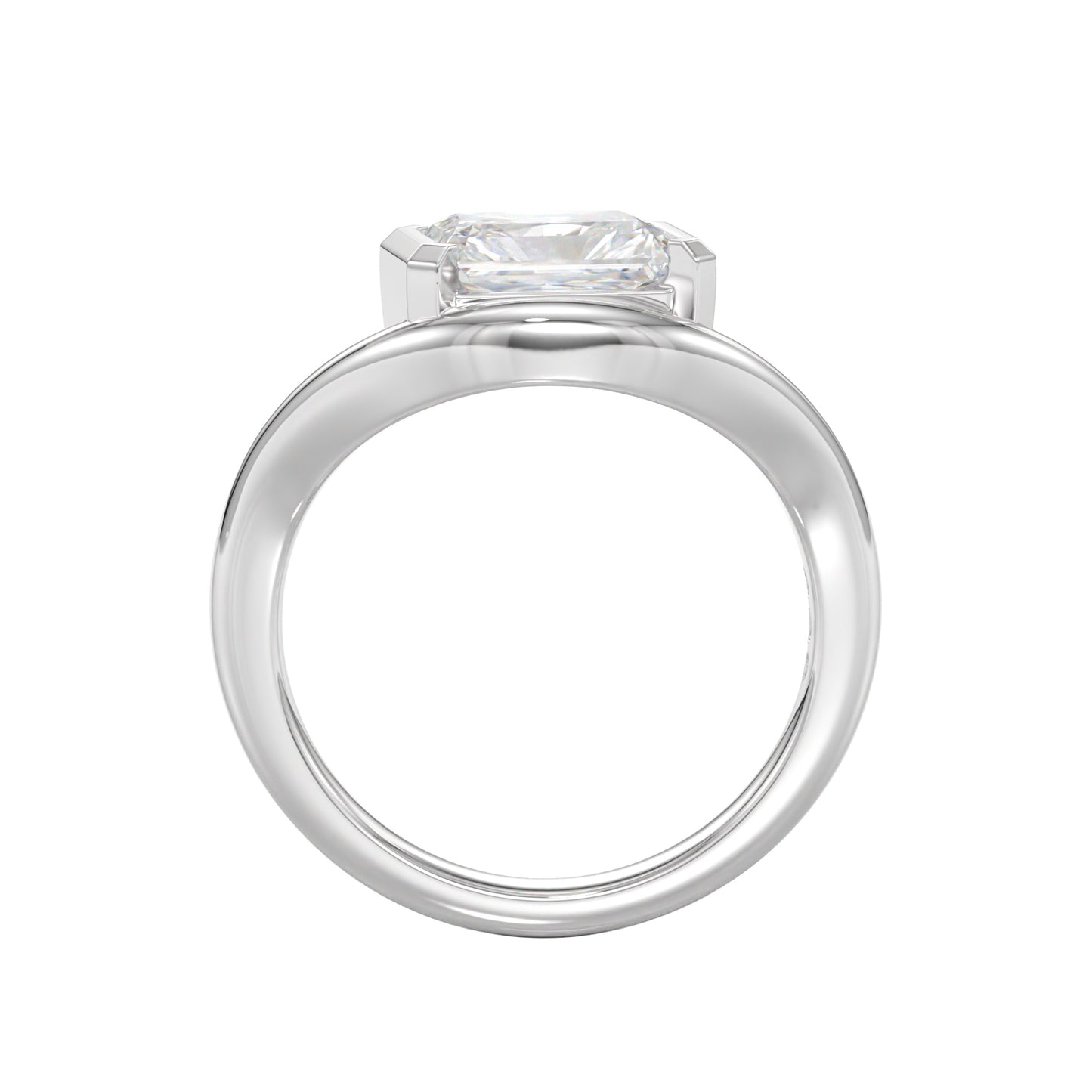 modern radiant ring setting