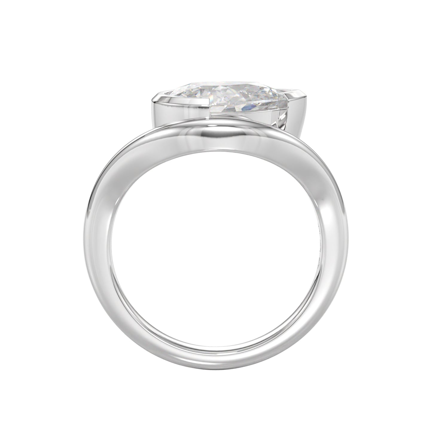 wave engagement ring setting