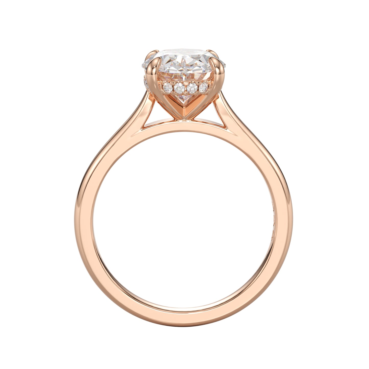 delicate oval diamond ring