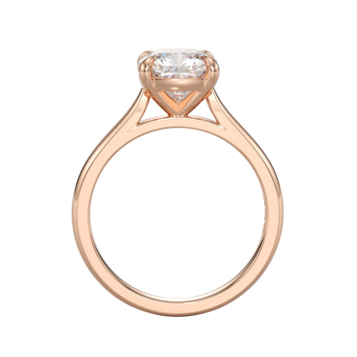 cushion cut cathedral solitaire