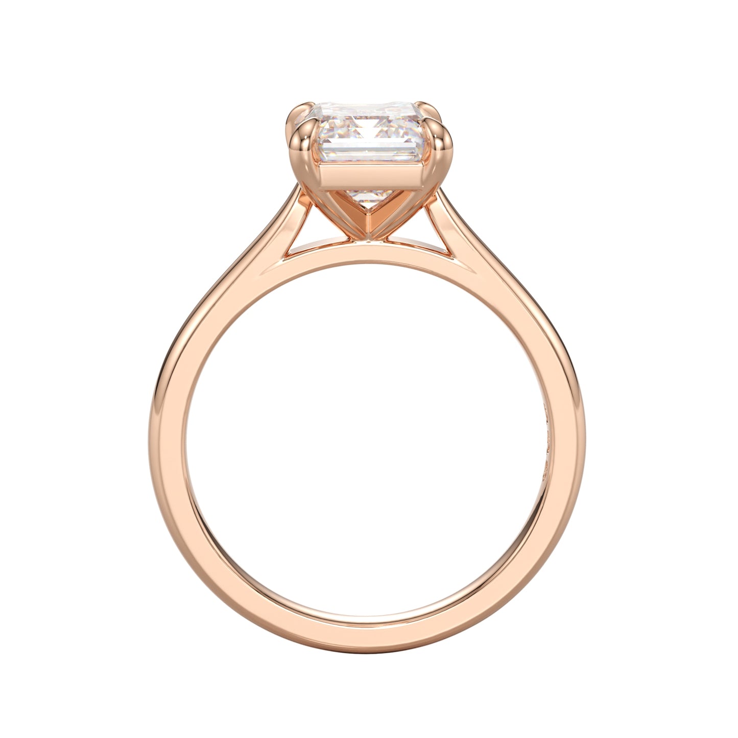 emerald cut cathedral solitaire