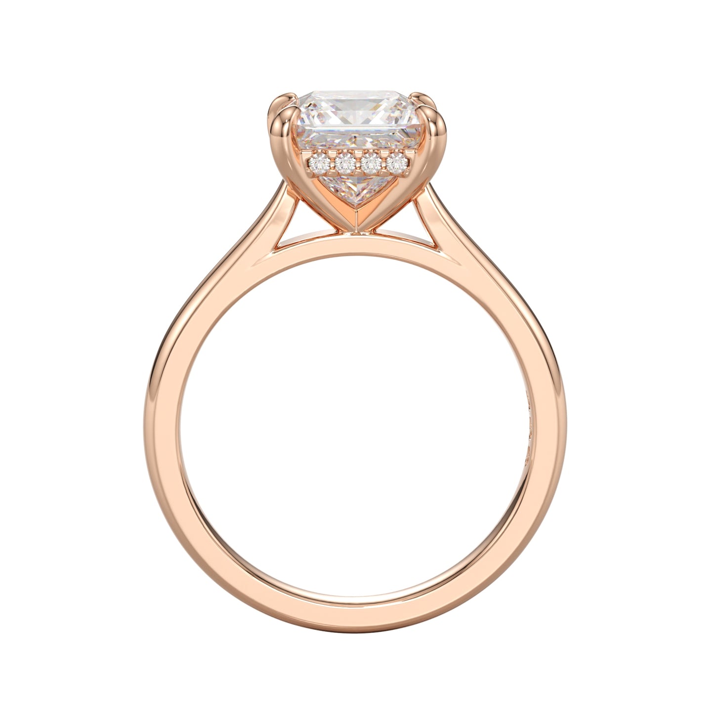 lab grown princess engagement ring