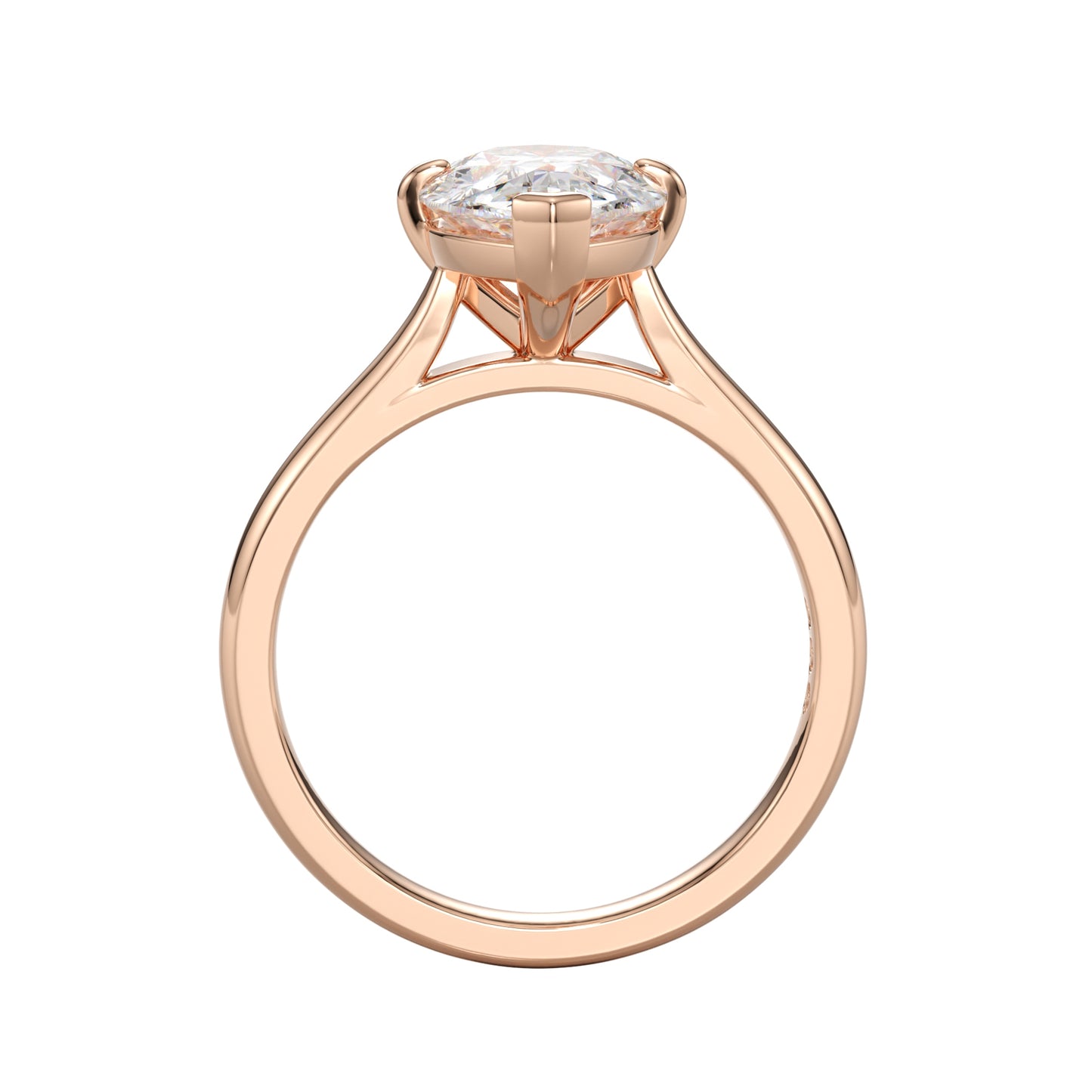 delicate pear engagement ring