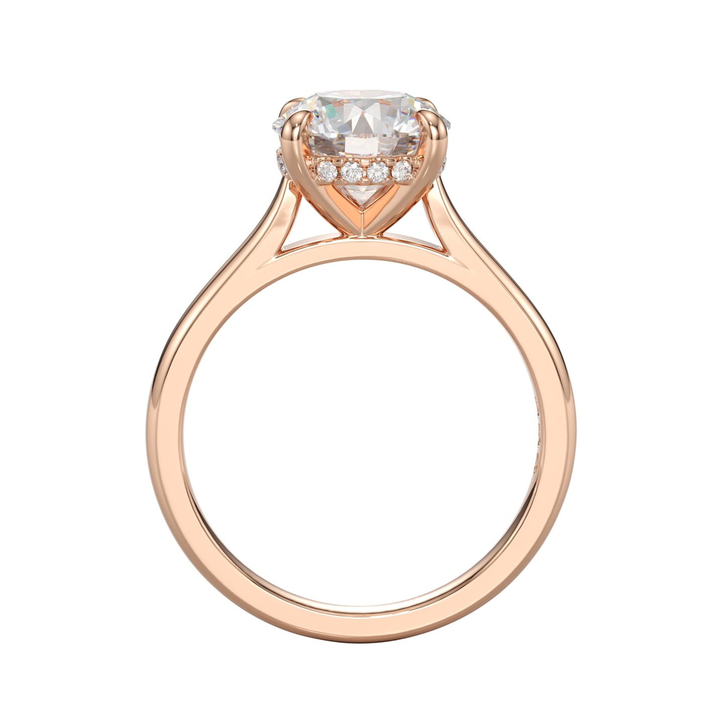 delicate round diamond ring
