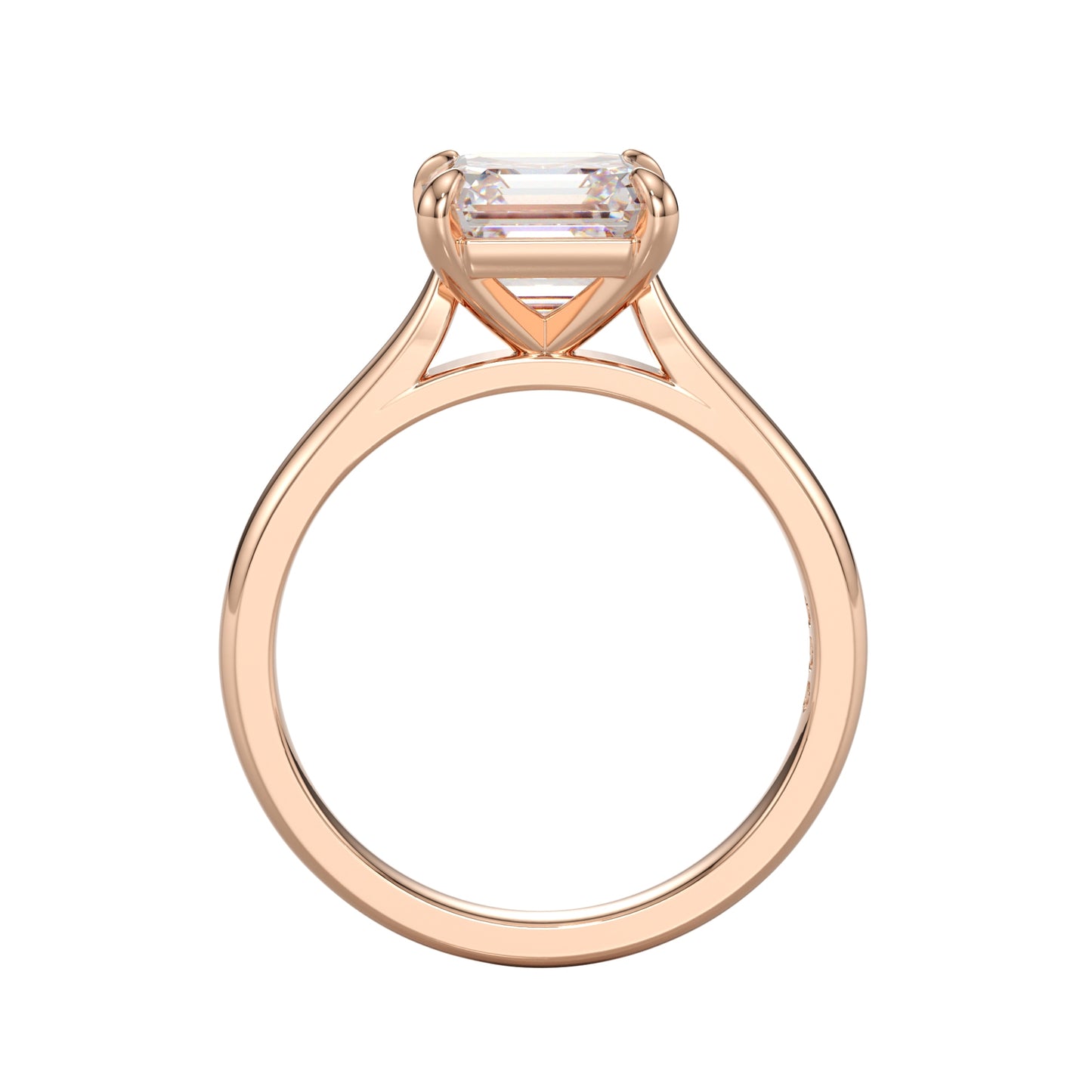 asscher cut solitaire engagement ring