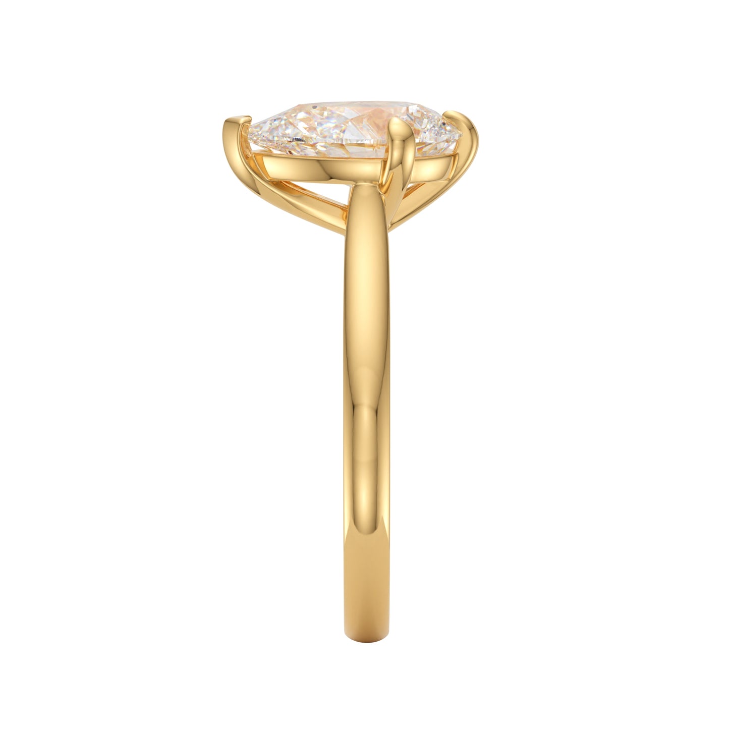 pear cut cathedral solitaire