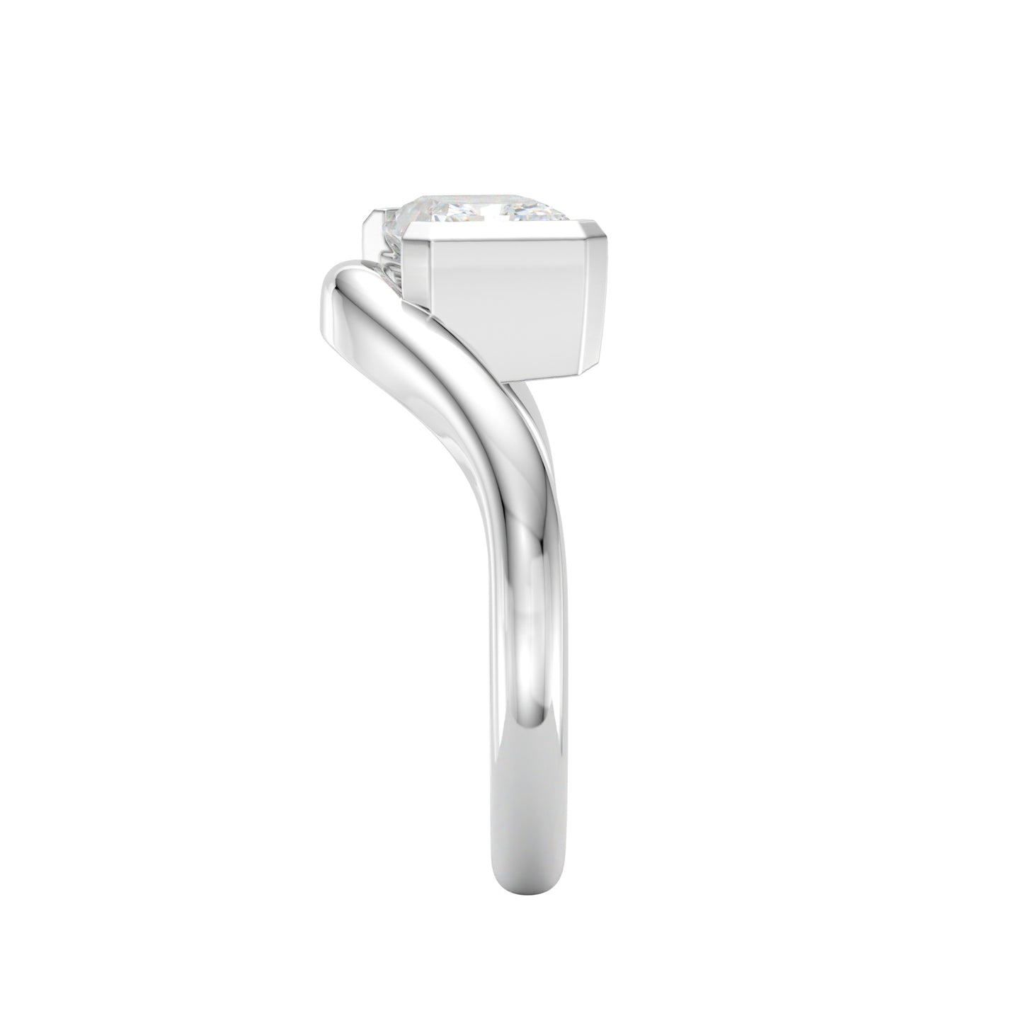 modern radiant ring setting