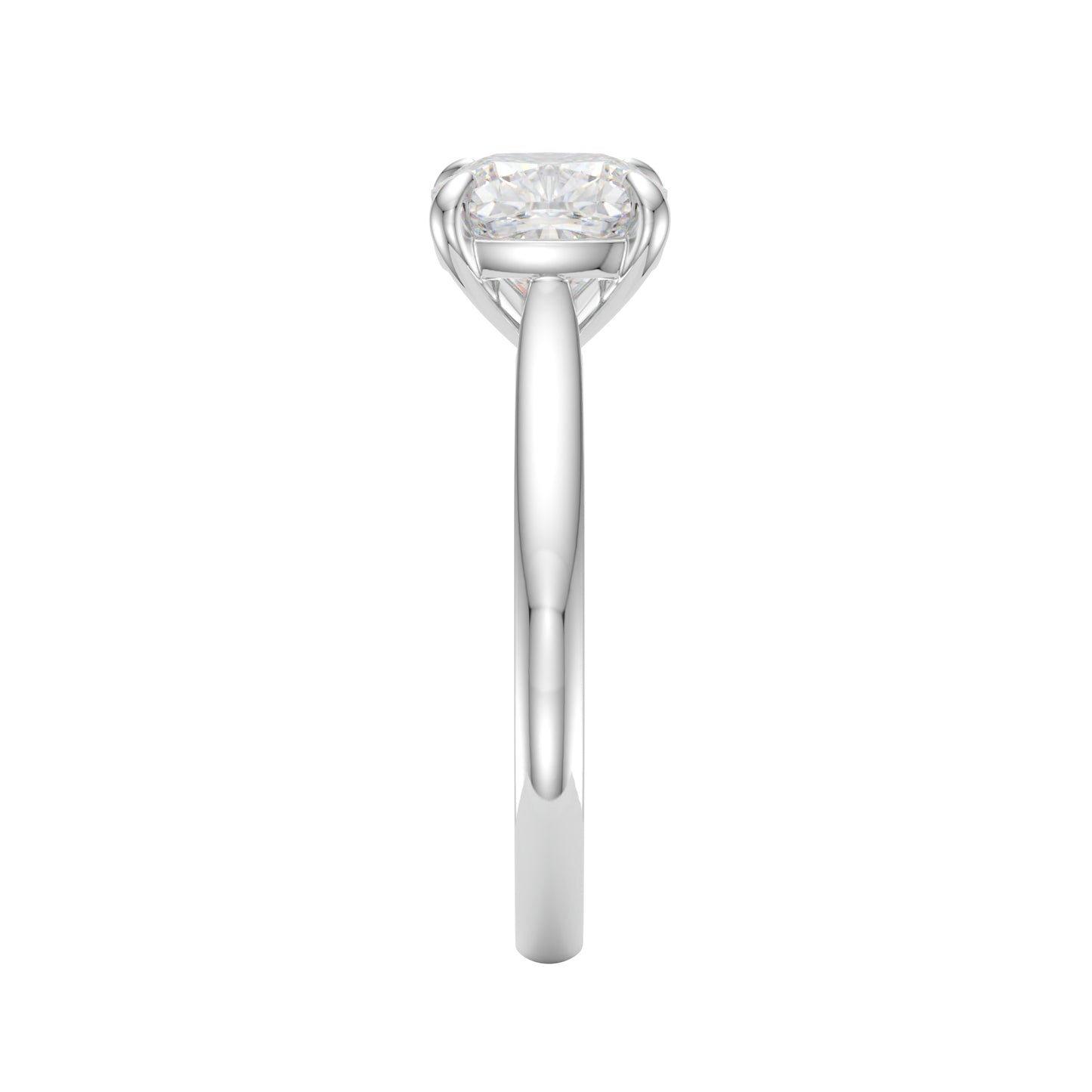 lab grown cushion diamond ring
