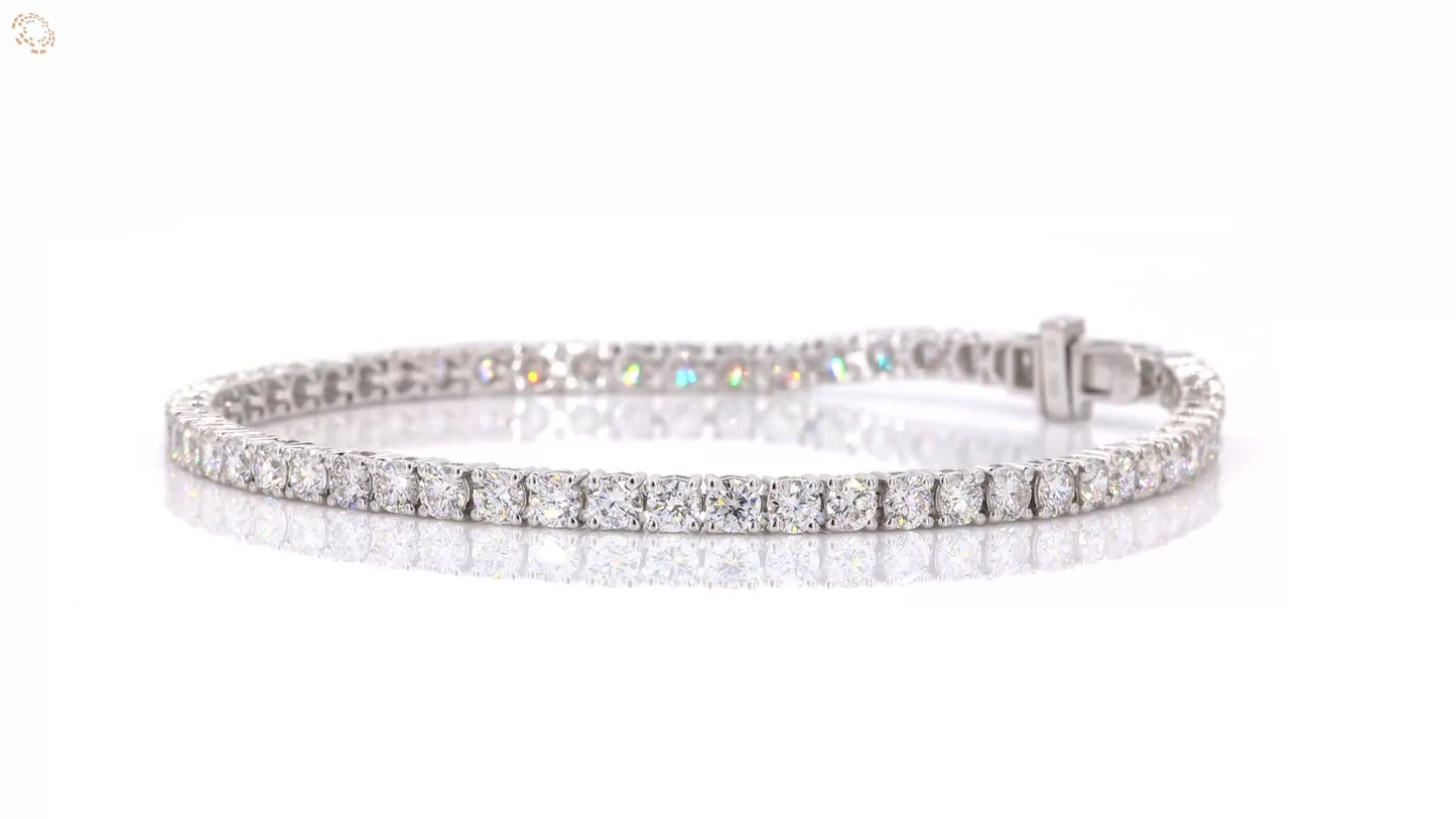 Lab Grown Tennis Bracelet - 5.00ctw VVS Clarity Diamonds_4