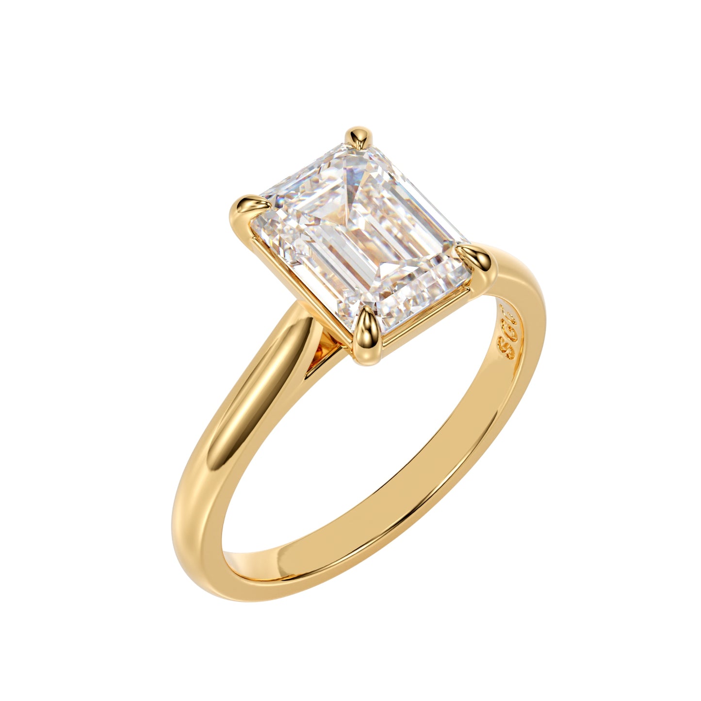 delicate emerald engagement ring