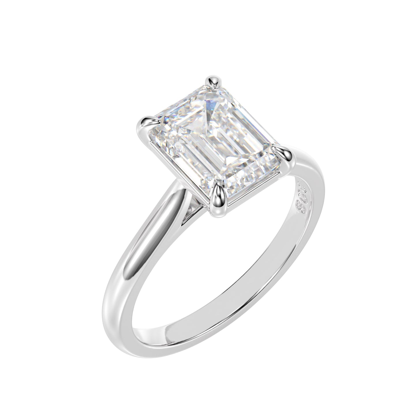 lab grown emerald diamond ring