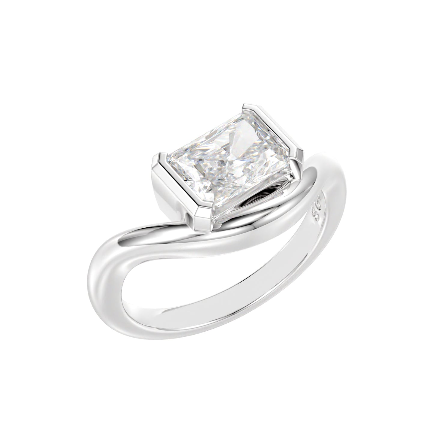 modern radiant ring setting