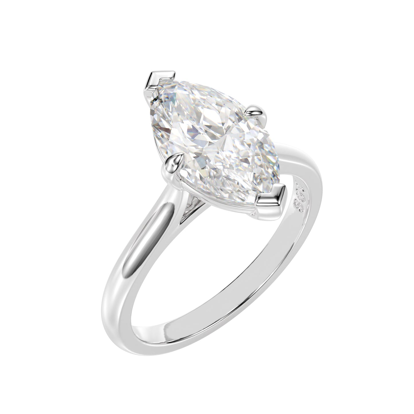 lab grown marquise engagement ring