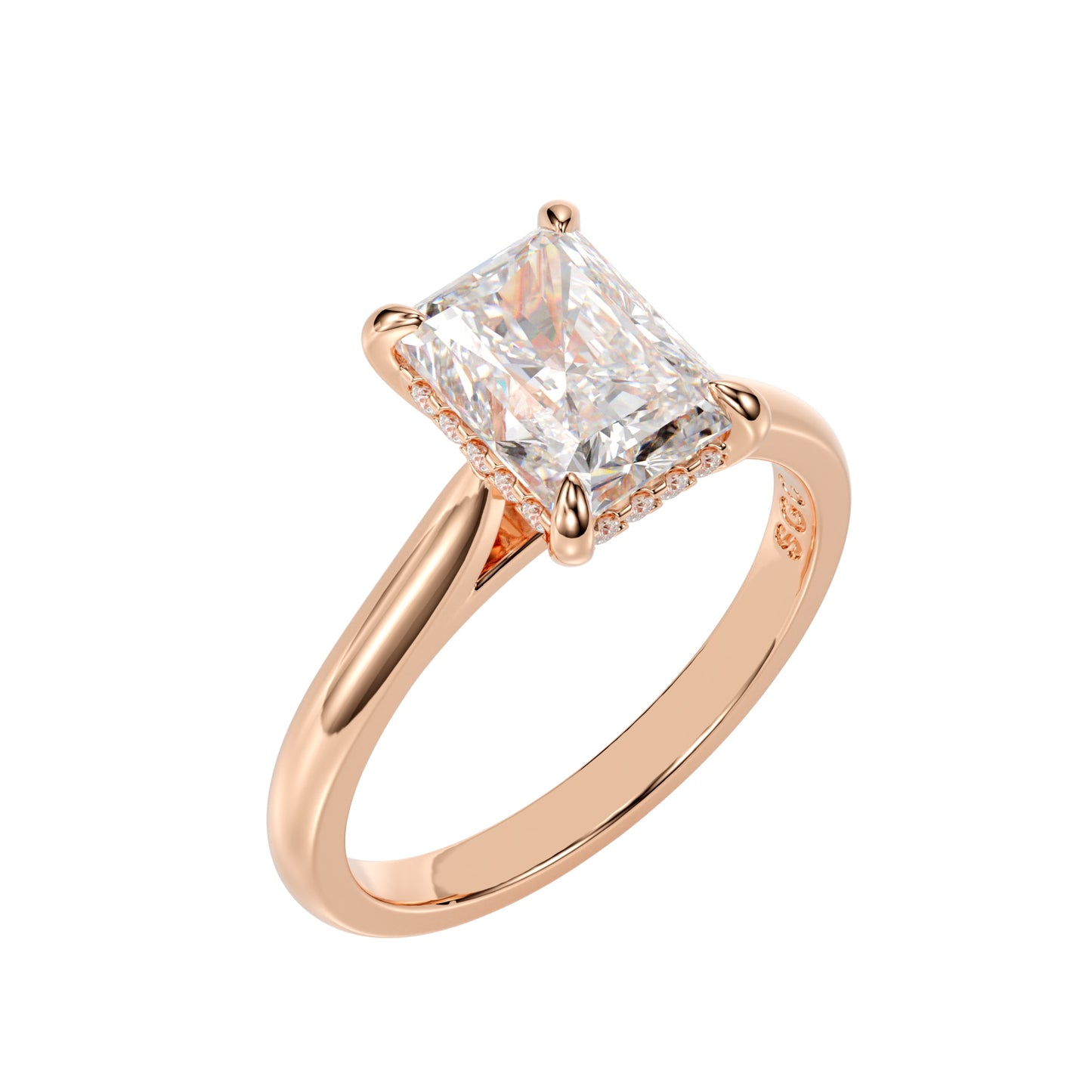 lab grown radiant diamond ring