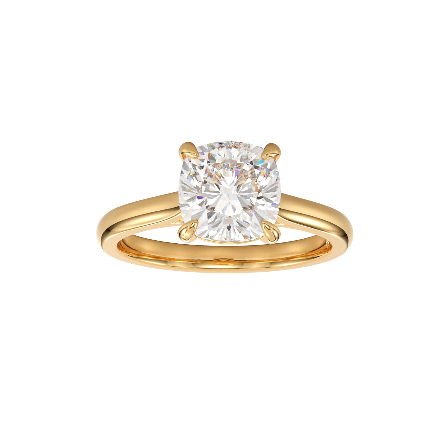 delicate cushion engagement ring