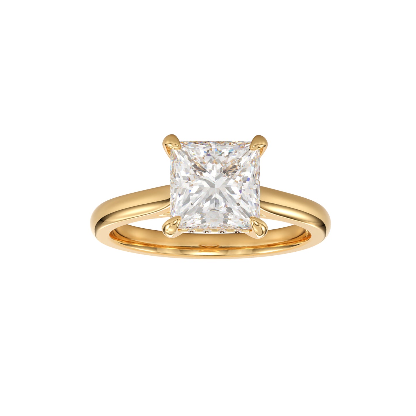 square diamond engagement ring