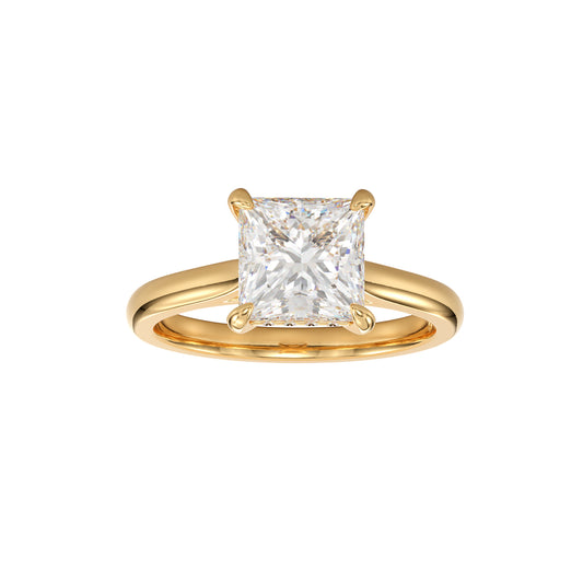 square diamond engagement ring