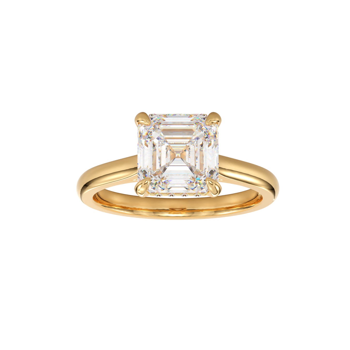 asscher cut engagement ring