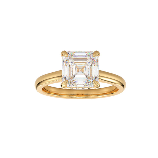 asscher cut engagement ring