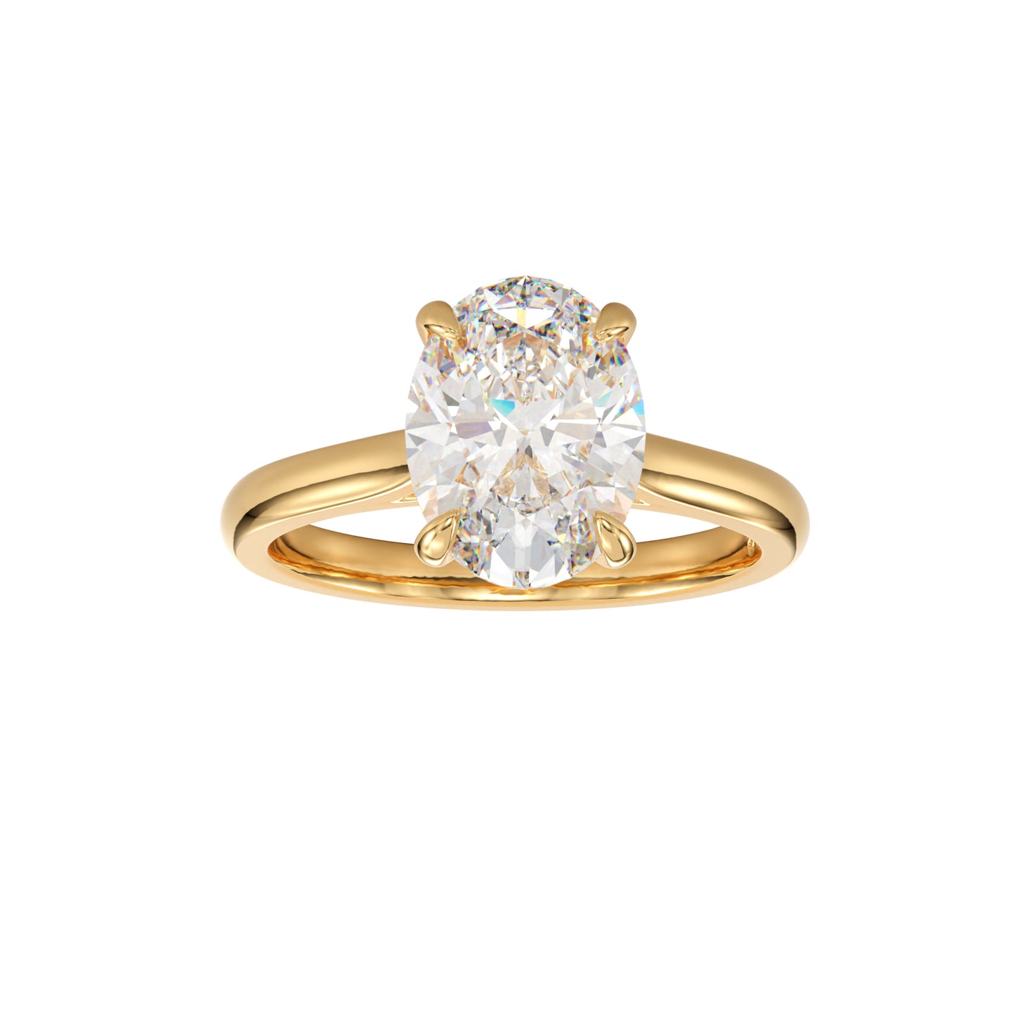 elongated oval engagement ring