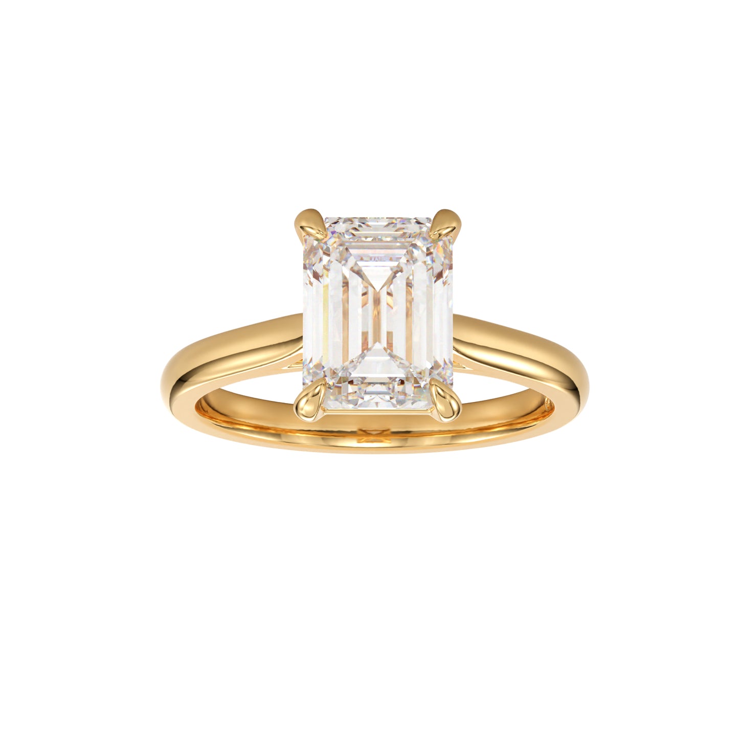 delicate emerald engagement ring