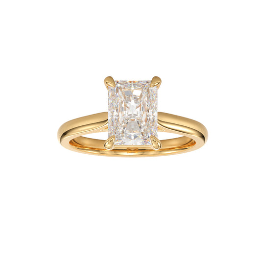 radiant cut cathedral solitaire