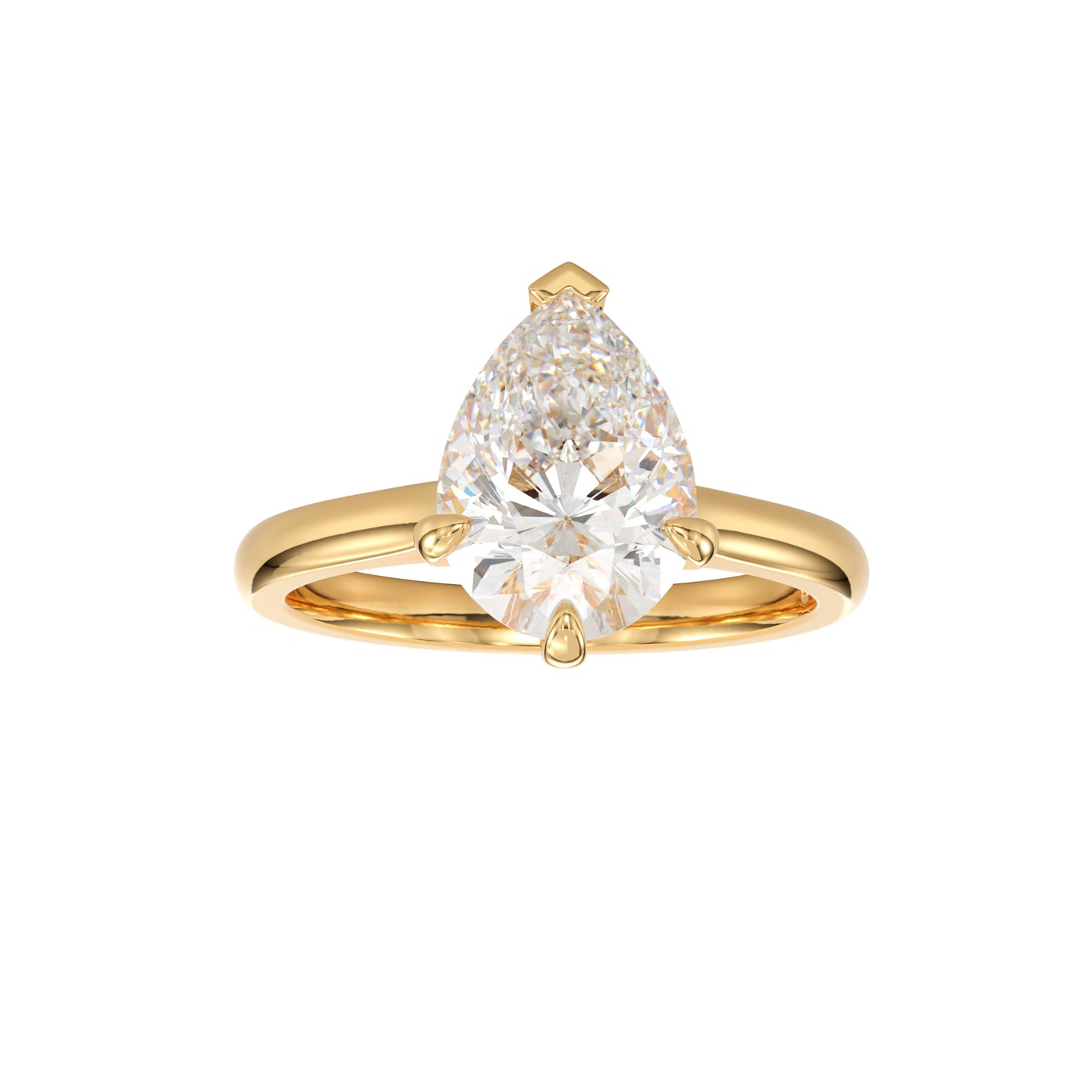 delicate pear engagement ring