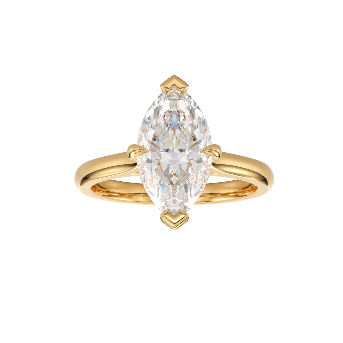 marquise cut cathedral solitaire