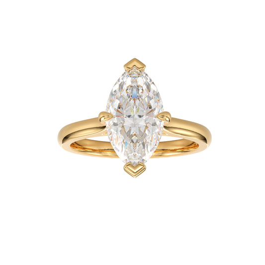marquise cut cathedral solitaire